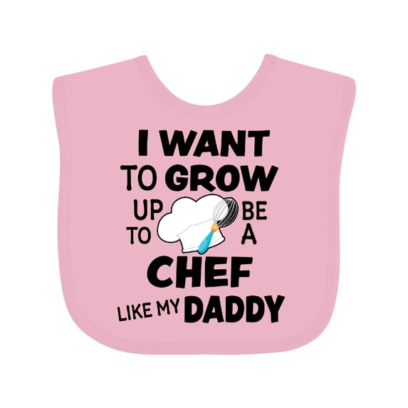 Inktastic I Want to Grow Up to Be a Chef Like My Daddy Boys or Girls Baby Bib