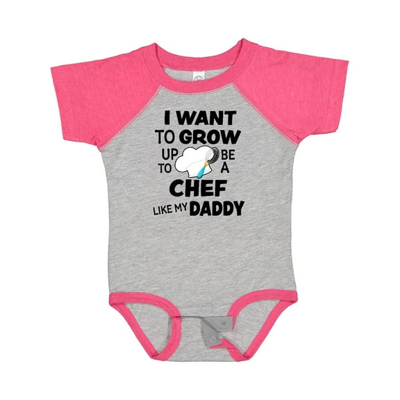 Inktastic I Want to Grow Up to Be a Chef Like My Daddy Boys or Girls Baby Bodysuit