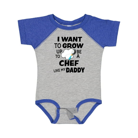 Inktastic I Want to Grow Up to Be a Chef Like My Daddy Boys or Girls Baby Bodysuit