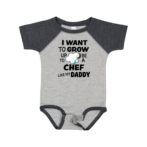 Inktastic I Want to Grow Up to Be a Chef Like My Daddy Boys or Girls Baby Bodysuit