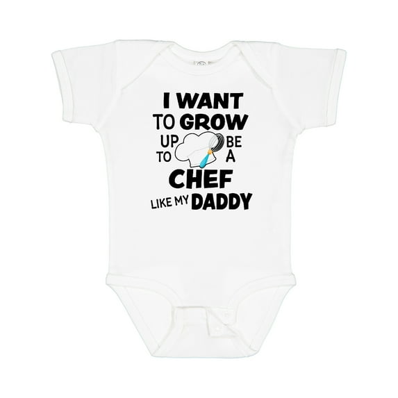 Inktastic I Want to Grow Up to Be a Chef Like My Daddy Boys or Girls Baby Bodysuit