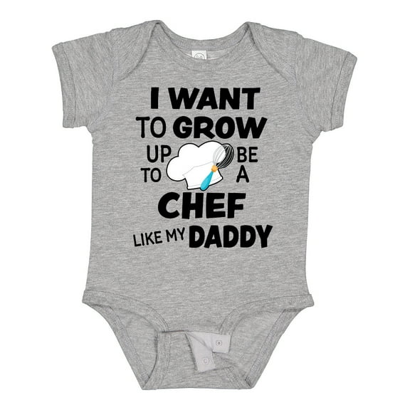 Inktastic I Want to Grow Up to Be a Chef Like My Daddy Boys or Girls Baby Bodysuit