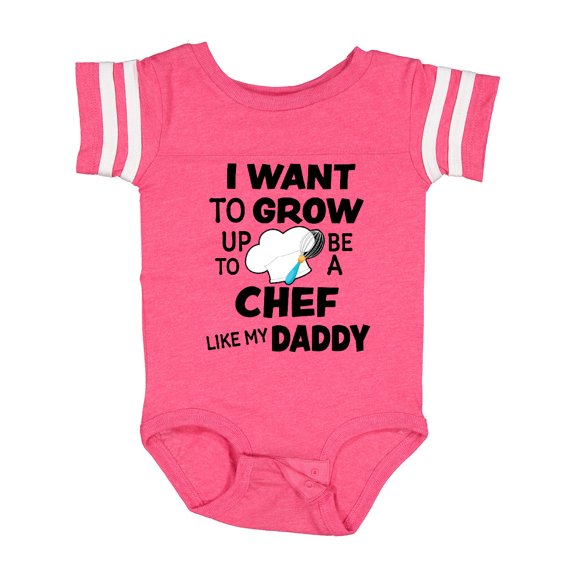 Inktastic I Want to Grow Up to Be a Chef Like My Daddy Boys or Girls Baby Bodysuit