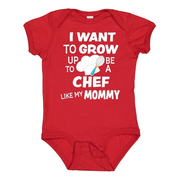 Inktastic I Want to Grow Up to Be a Chef Like My Mommy Boys or Girls Baby Bodysuit