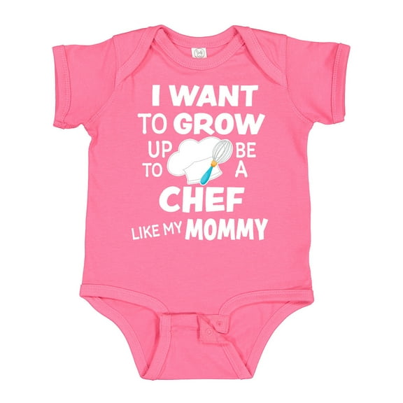 Inktastic I Want to Grow Up to Be a Chef Like My Mommy Boys or Girls Baby Bodysuit