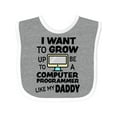 thumbnail image 1 of Inktastic I Want to Grow Up to Be a Computer Programmer Like My Daddy Boys or Girls Baby Bib, 1 of 4