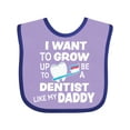 thumbnail image 1 of Inktastic I Want to Grow Up to Be a Dentist Like My Daddy Boys or Girls Baby Bib, 1 of 4