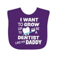 thumbnail image 1 of Inktastic I Want to Grow Up to Be a Dentist Like My Daddy Boys or Girls Baby Bib, 1 of 4