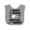 thumbnail image 1 of Inktastic I Want to Grow Up to Be a Dentist Like My Daddy Boys or Girls Baby Bib, 1 of 4