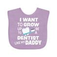 thumbnail image 1 of Inktastic I Want to Grow Up to Be a Dentist Like My Daddy Boys or Girls Baby Bib, 1 of 4