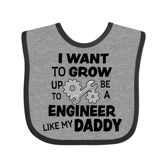 Inktastic I Want to Grow Up to Be a Engineer Like My Daddy Boys or Girls Baby Bib