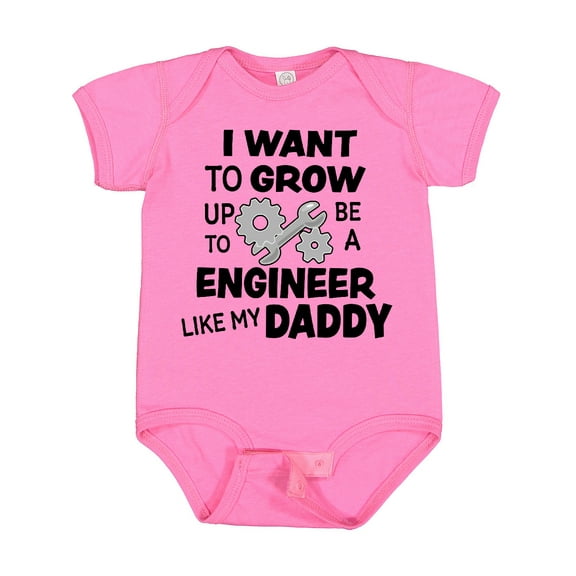 Inktastic I Want to Grow Up to Be a Engineer Like My Daddy Boys or Girls Baby Bodysuit