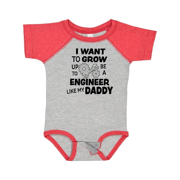 Inktastic I Want to Grow Up to Be a Engineer Like My Daddy Boys or Girls Baby Bodysuit