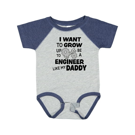 Inktastic I Want to Grow Up to Be a Engineer Like My Daddy Boys or Girls Baby Bodysuit