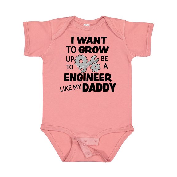 Inktastic I Want to Grow Up to Be a Engineer Like My Daddy Boys or Girls Baby Bodysuit