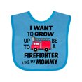 thumbnail image 1 of Inktastic I Want to Grow Up to Be a Firefighter Like My Mommy Boys or Girls Baby Bib, 1 of 4