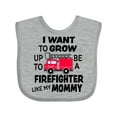 thumbnail image 1 of Inktastic I Want to Grow Up to Be a Firefighter Like My Mommy Boys or Girls Baby Bib, 1 of 4
