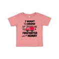 thumbnail image 1 of Inktastic I Want to Grow Up to Be a Firefighter Like My Mommy Boys or Girls Baby T-Shirt, 1 of 5