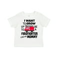 thumbnail image 1 of Inktastic I Want to Grow Up to Be a Firefighter Like My Mommy Boys or Girls Toddler T-Shirt, 1 of 5