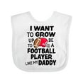thumbnail image 1 of Inktastic I Want to Grow Up to Be a Football Player Like My Daddy Boys or Girls Baby Bib, 1 of 4