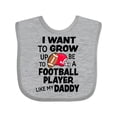 thumbnail image 1 of Inktastic I Want to Grow Up to Be a Football Player Like My Daddy Boys or Girls Baby Bib, 1 of 4
