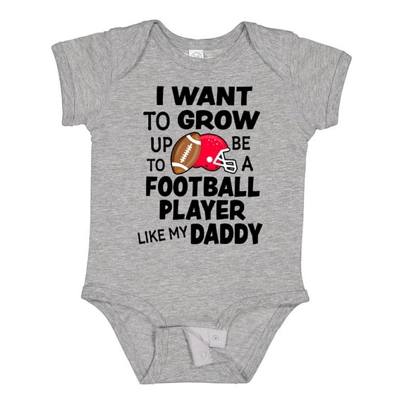 Inktastic I Want to Grow Up to Be a Football Player Like My Daddy Boys or Girls Baby Bodysuit