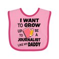 thumbnail image 1 of Inktastic I Want to Grow Up to Be a Journalist Like My Daddy Boys or Girls Baby Bib, 1 of 4