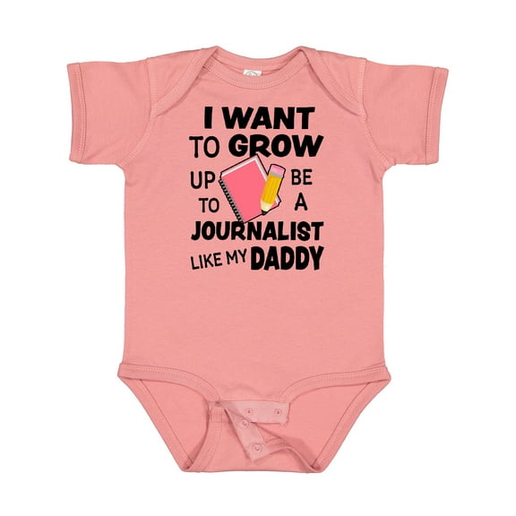 Inktastic I Want to Grow Up to Be a Journalist Like My Daddy Boys or Girls Baby Bodysuit