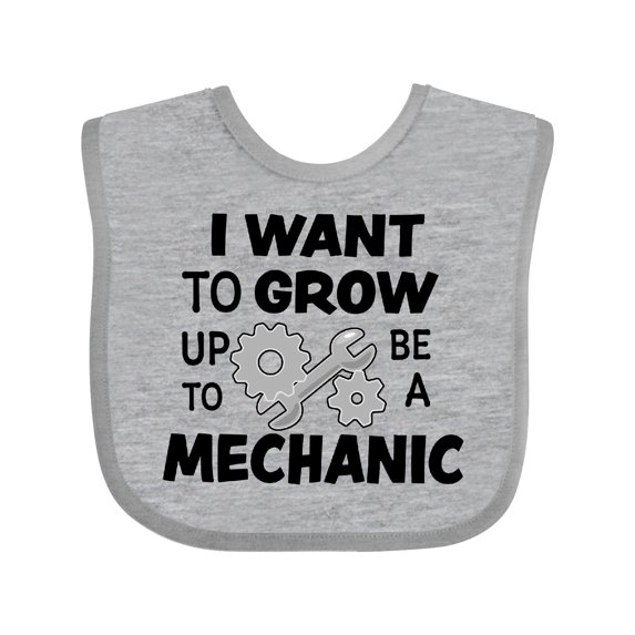 Inktastic I Want to Grow Up to Be a Mechanic Boys or Girls Baby Bib