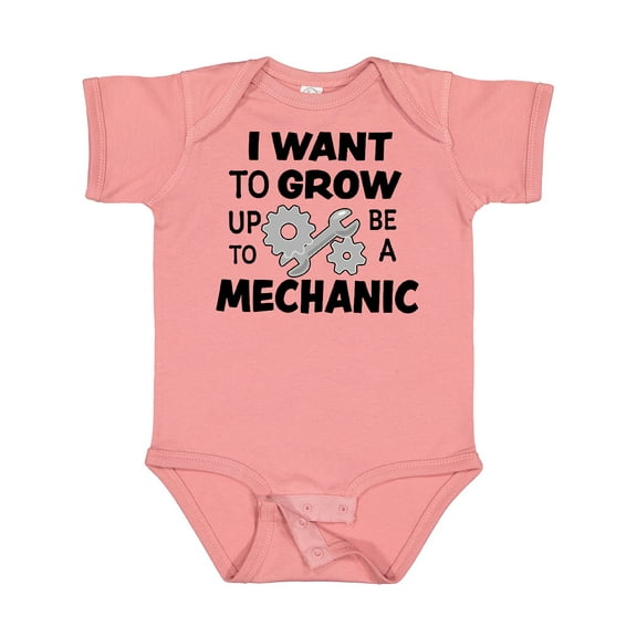 Inktastic I Want to Grow Up to Be a Mechanic Boys or Girls Baby Bodysuit