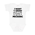 thumbnail image 1 of Inktastic I Want to Grow Up to Be a Mechanic Boys or Girls Baby Bodysuit, 1 of 5