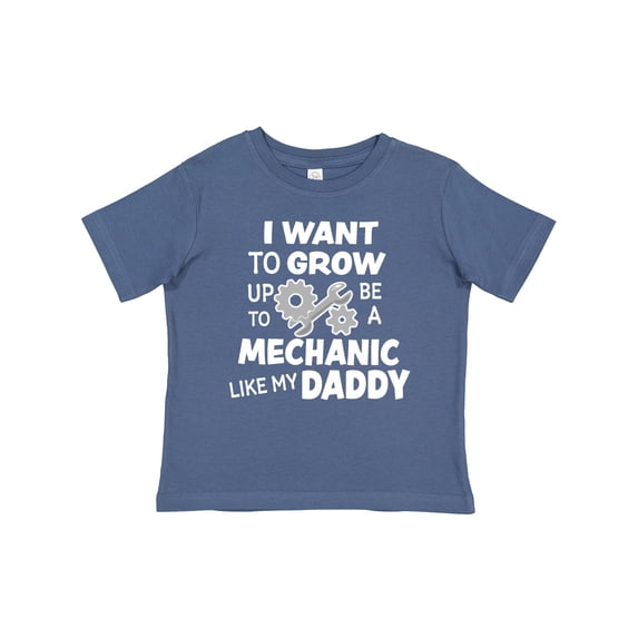 Inktastic I Want to Grow Up to Be a Mechanic Like My Daddy Boys or Girls Baby T-Shirt