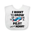 thumbnail image 1 of Inktastic I Want to Grow Up to Be a Pilot Like My Mommy Boys or Girls Baby Bib, 1 of 4