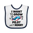 thumbnail image 1 of Inktastic I Want to Grow Up to Be a Pilot Like My Mommy Boys or Girls Baby Bib, 1 of 4