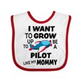 thumbnail image 1 of Inktastic I Want to Grow Up to Be a Pilot Like My Mommy Boys or Girls Baby Bib, 1 of 4