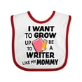 thumbnail image 1 of Inktastic I Want to Grow Up to Be a Writer Like My Mommy Boys or Girls Baby Bib, 1 of 4