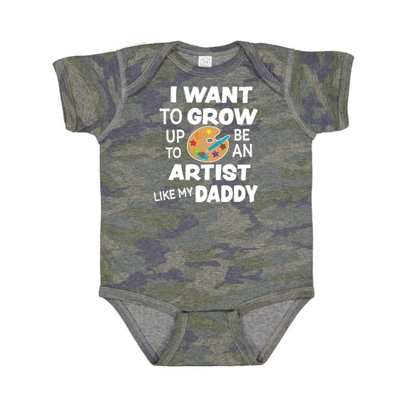 Inktastic I Want to Grow Up to Be an Artist Like My Daddy Boys or Girls Baby Bodysuit