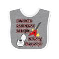 thumbnail image 1 of Inktastic I Want to Rock N' Roll N' Potty Everyday Boys or Girls Baby Bib, 1 of 4