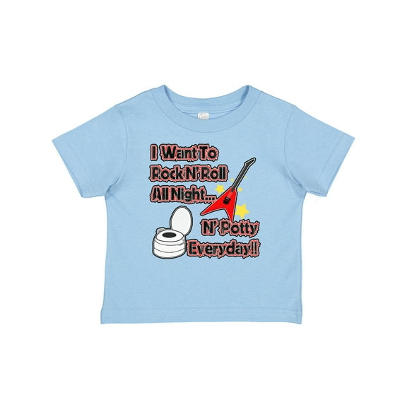 Inktastic I Want to Rock N' Roll N' Potty Everyday Boys or Girls Baby T-Shirt