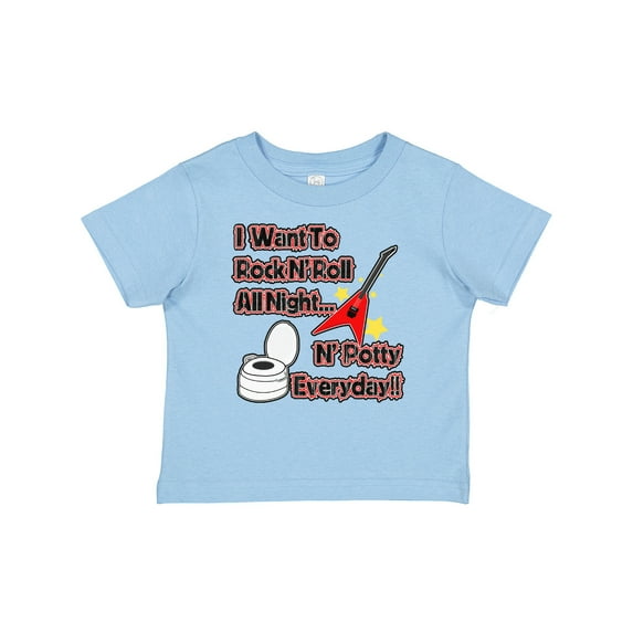 Inktastic I Want to Rock N' Roll N' Potty Everyday Boys or Girls Baby T-Shirt