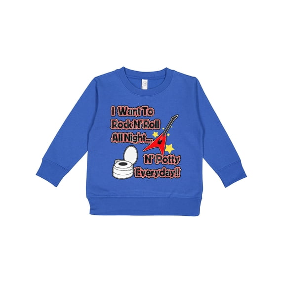 Inktastic I Want to Rock N' Roll N' Potty Everyday Toddler Sweatshirt