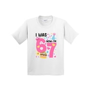Inktastic I Was 6 Now Im 7 Birthday Celebration Youth T-Shirt