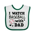 thumbnail image 1 of Inktastic I Watch Baseball with My Dad Boys or Girls Baby Bib, 1 of 4
