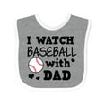 thumbnail image 1 of Inktastic I Watch Baseball with My Dad Boys or Girls Baby Bib, 1 of 4