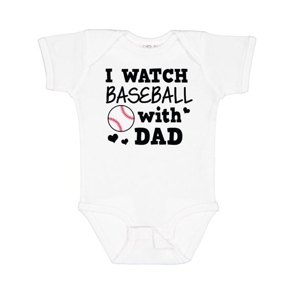 Inktastic I Watch Baseball with My Dad Boys or Girls Baby Bodysuit