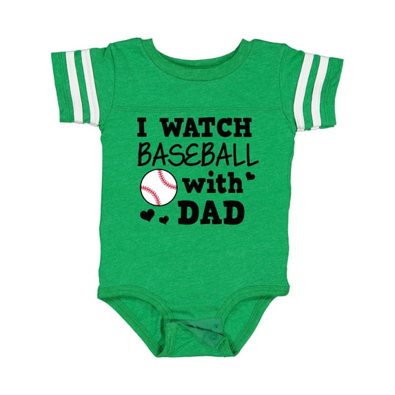 Inktastic I Watch Baseball with My Dad Boys or Girls Baby Bodysuit