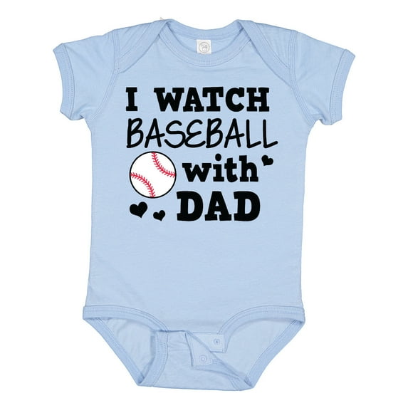 Inktastic I Watch Baseball with My Dad Boys or Girls Baby Bodysuit