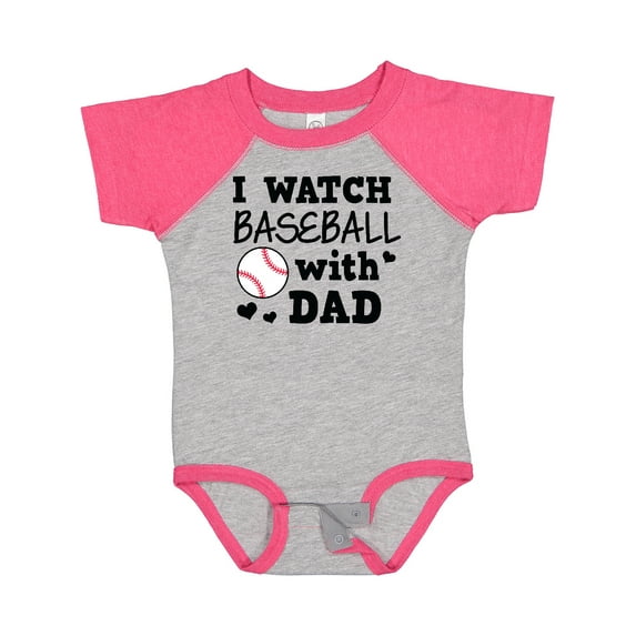 Inktastic I Watch Baseball with My Dad Boys or Girls Baby Bodysuit