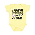 thumbnail image 1 of Inktastic I Watch Baseball with My Dad Boys or Girls Baby Bodysuit, 1 of 5