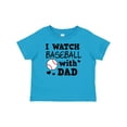 thumbnail image 1 of Inktastic I Watch Baseball with My Dad Boys or Girls Baby T-Shirt, 1 of 5